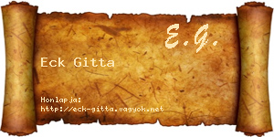 Eck Gitta névjegykártya